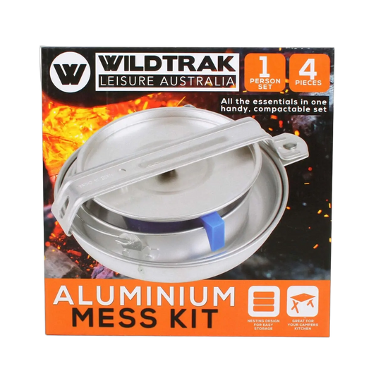 Wildtrak Hiker 1P Essential Mess Kit Aluminium 4 piece Set