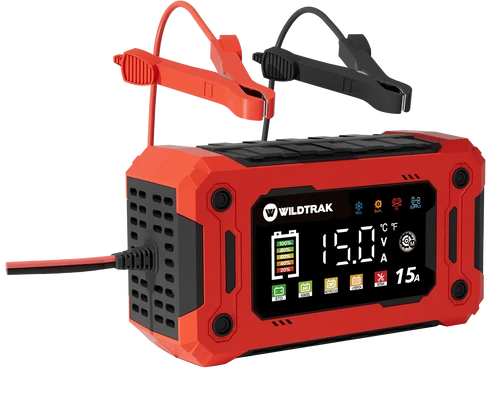 Wildtrak 12V 15A Battery Charger - Car, Boat, AGM & LiFePO4 Compatible