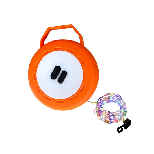 Wildtrak 10M Multi-Coloured String Light Combo, USB Rechargeable Lithium Battery, Water and Dust Resistant, Camping, Festival, Mood Lighting