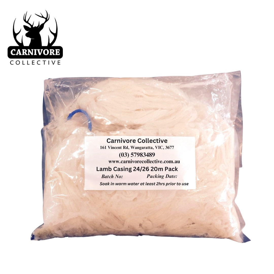 Carnivore Collective Sausage Casings Lamb 24/26mm 20m Pack