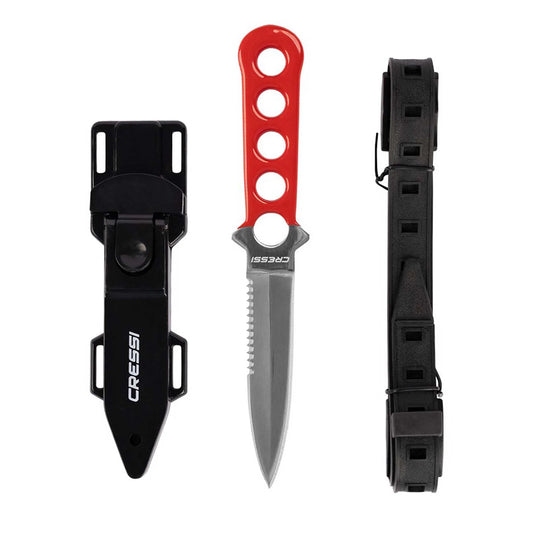 Cressi Taipan Dive Knife Red