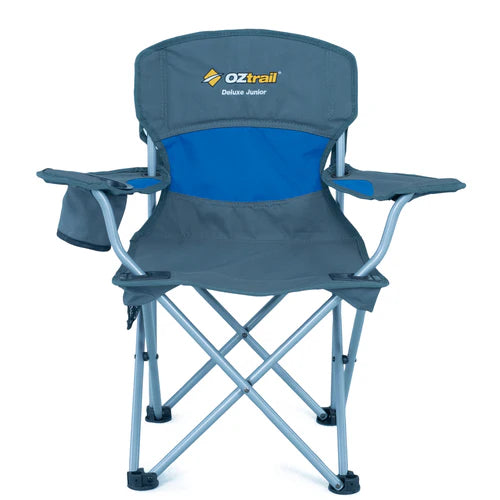 Oztrail Junior Deluxe Arm Chair- Blue - Fraser Coast Outdoors