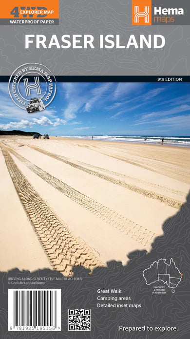 Fraser Island Map Hema 9th Ed - Fraser Coast Outdoors