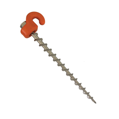 Ground Dogs Screw In Pegs with Hook Collars (1 Each) - Fraser Coast Outdoors