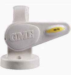 GME Single Swivel Round Antenna Base - Suit AW36xx Whips - White