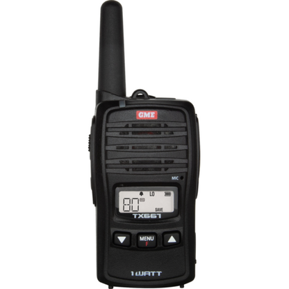 GME 1 Watt UHF CB Handheld Radio - Twin Pack