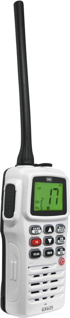 GME GX625W 5/1 Watt VHF Handheld Marine Radio - Wash