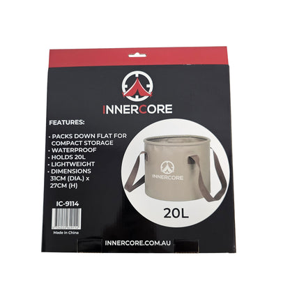 Innercore Folding Bucket 20L - Fraser Coast Outdoors