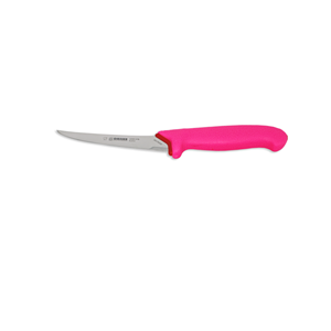 Giesser 13cm Semi Flexible Curved Boning Pink Handle Knife