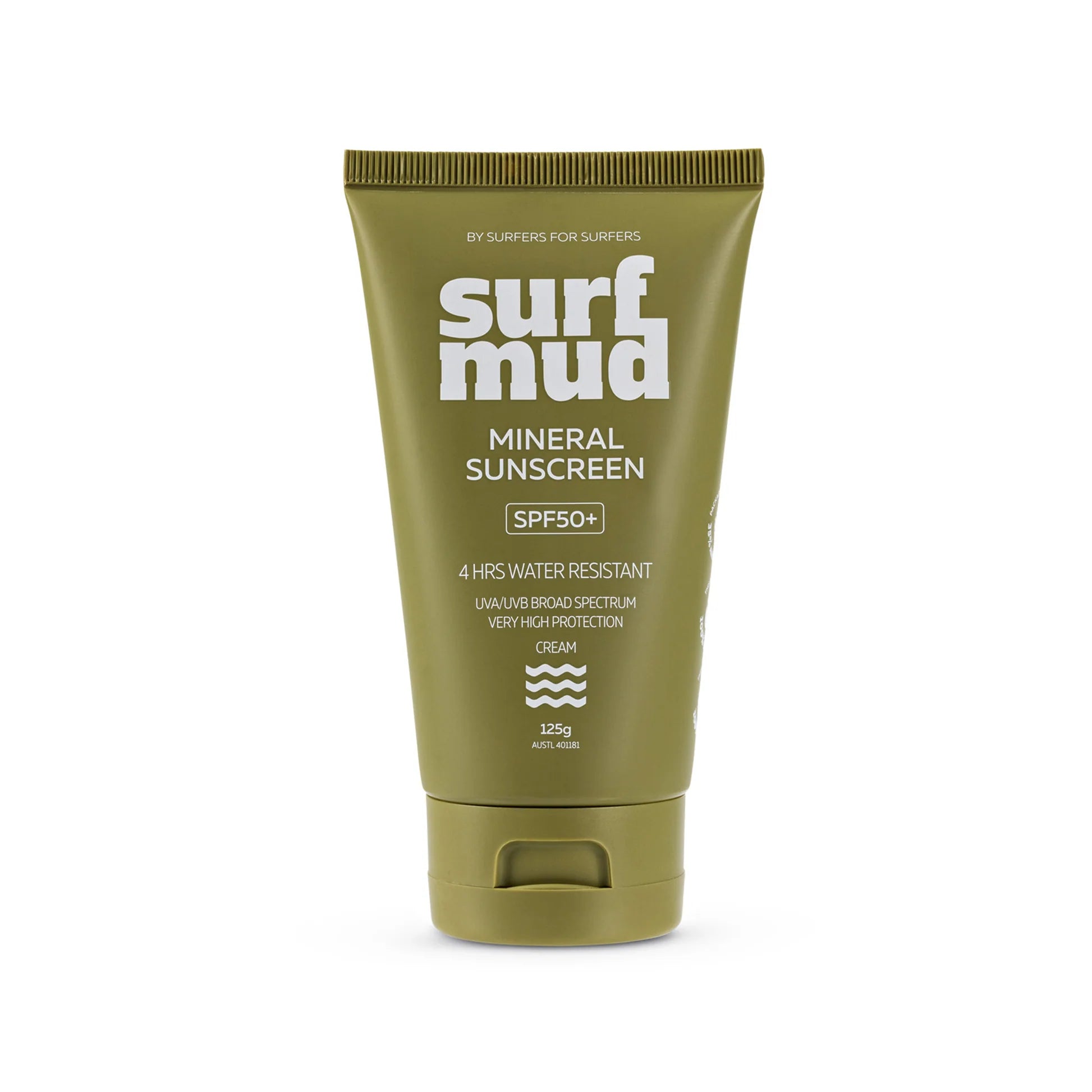 Surf Mud Mineral SPF50 125g Tube - Fraser Coast Outdoors
