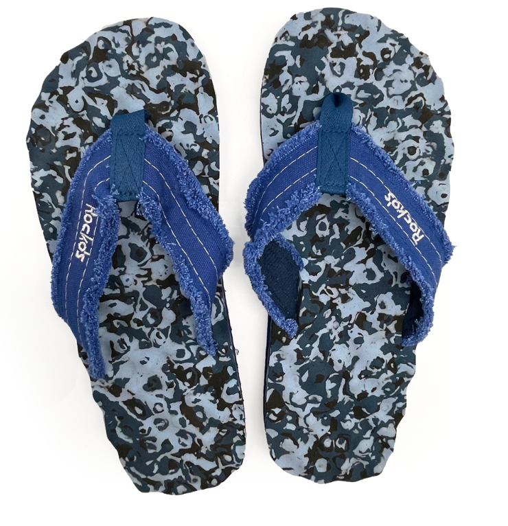 Rockos Nobby Thongs Blue Camo - Fraser Coast Outdoors