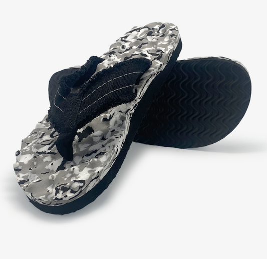 Rockos Nobby Thongs Black Camo Mens - Fraser Coast Outdoors