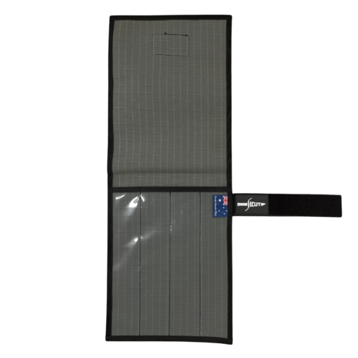 SICUT Australian Made Rip Stop Canvas Knife, Tool & Utensil Wrap Roll With Clear Front – 4 Pockets – Touch Tape Closure