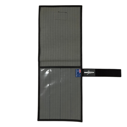 SICUT Australian Made Rip Stop Canvas Knife, Tool & Utensil Wrap Roll With Clear Front – 4 Pockets – Touch Tape Closure