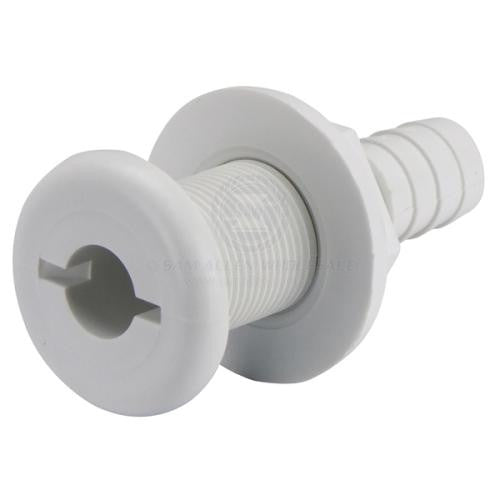 Skin fitting white nylon straight with tail suit 3/4 ID hose
