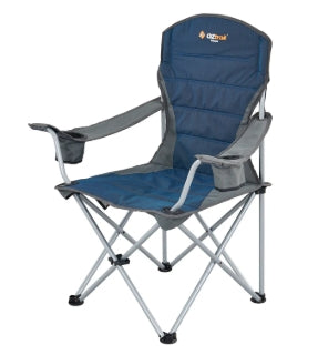 Oztrail Deluxe Arm Chair - Blue - Fraser Coast Outdoors