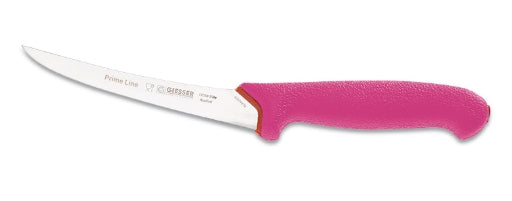 Giesser 15cm Semi Flexible Curved Boning Pink Handle Knife