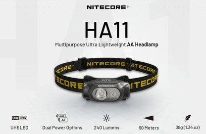 UHE Headlamp With Dual Beam, AA Powered, 240 Lumens - Fraser Coast Outdoors