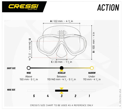 Cressi Action Mask Black - Fraser Coast Outdoors