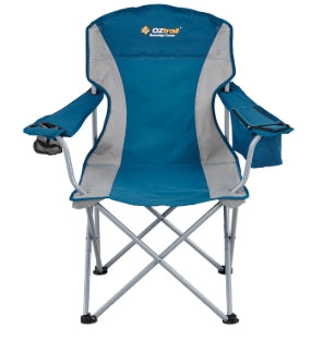 Oztrail Sovereign Cooler Arm Chair - Blue - Fraser Coast Outdoors