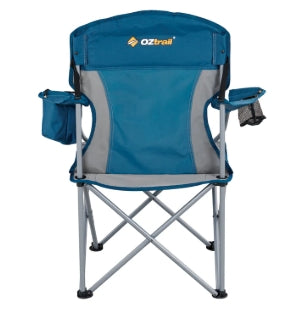 Oztrail Sovereign Cooler Arm Chair - Blue - Fraser Coast Outdoors