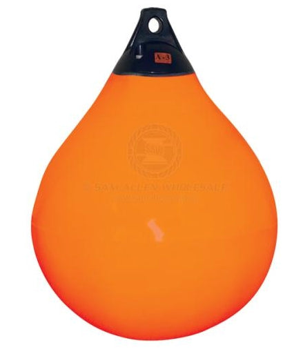 Fender / buoy Castro HD A1 orange with black tip 410 x 290mm - Fraser Coast Outdoors