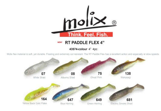 Molix RT Paddle Flex Soft Plastic Lure 4in - Fraser Coast Outdoors