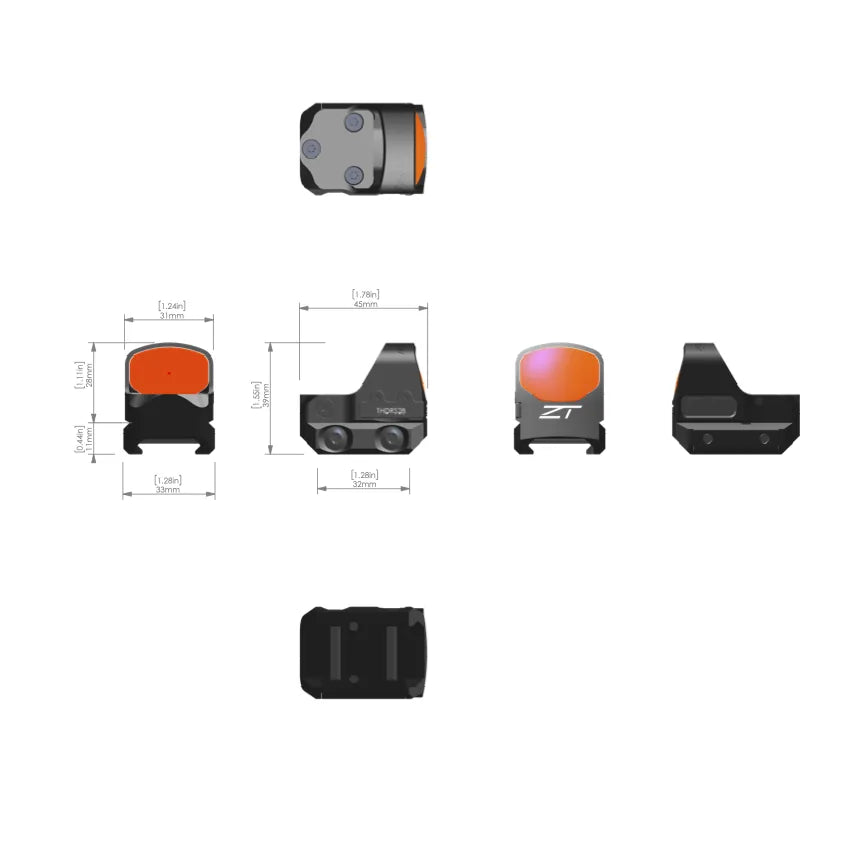 ZeroTech Thrive HD Red Dot Reflex Sight 3 MOA Low Mount
