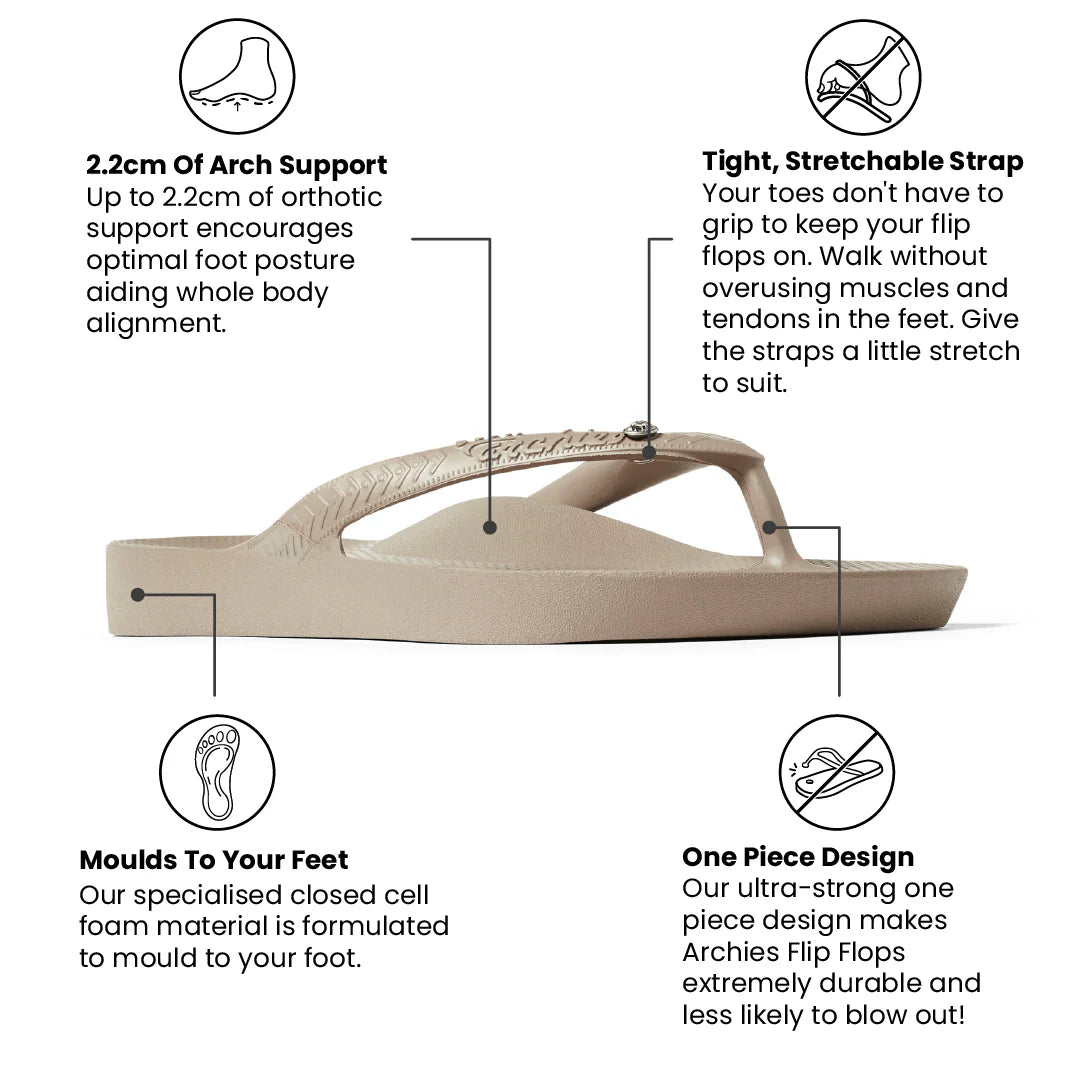 Archies Thongs Classic Crystal Taupe - Fraser Coast Outdoors