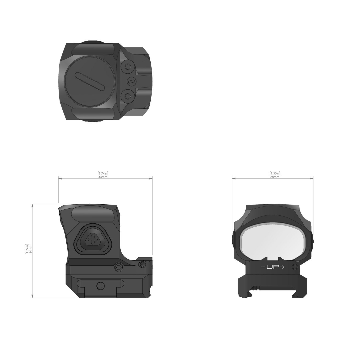 ZeroTech Trace Red Dot H.A.L.O Enclosed Aspherical Reflex Sight