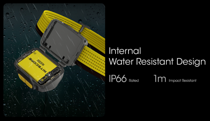 Dual Beam Lightweight Trail Running Headlamp, 800  Lumens, Yellow