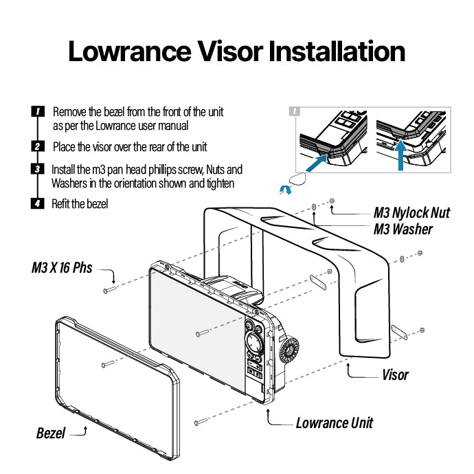 Berley Pro Visor Lowrance HDS G3 7"