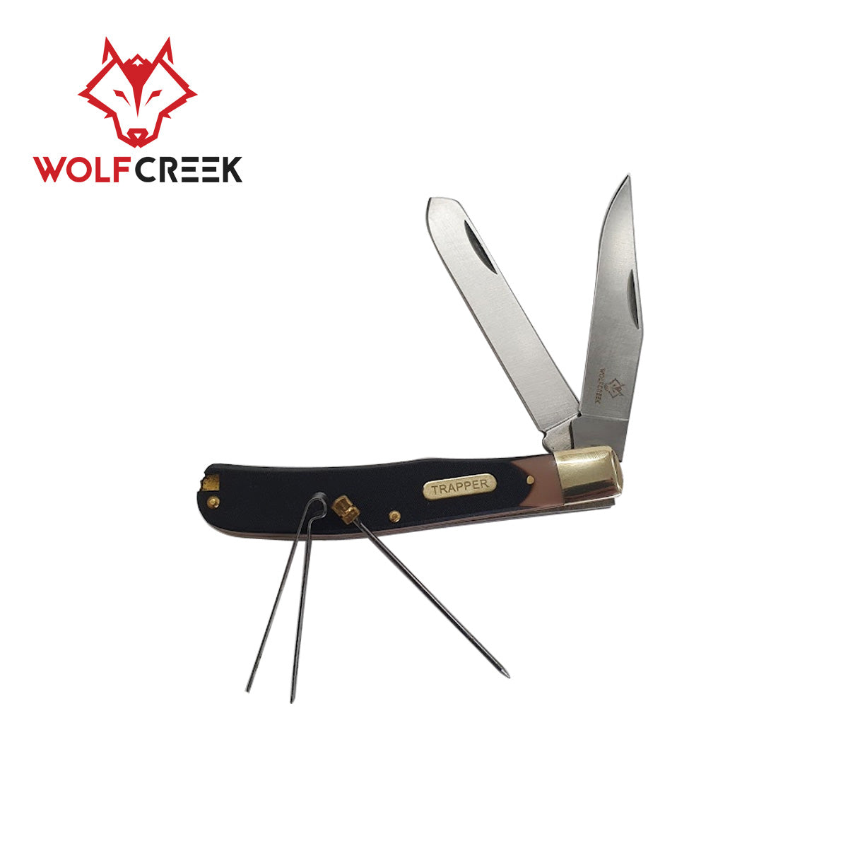 Wolf Creek Trapper Knife with Leather Pouch - Fraser Coast Outdoors