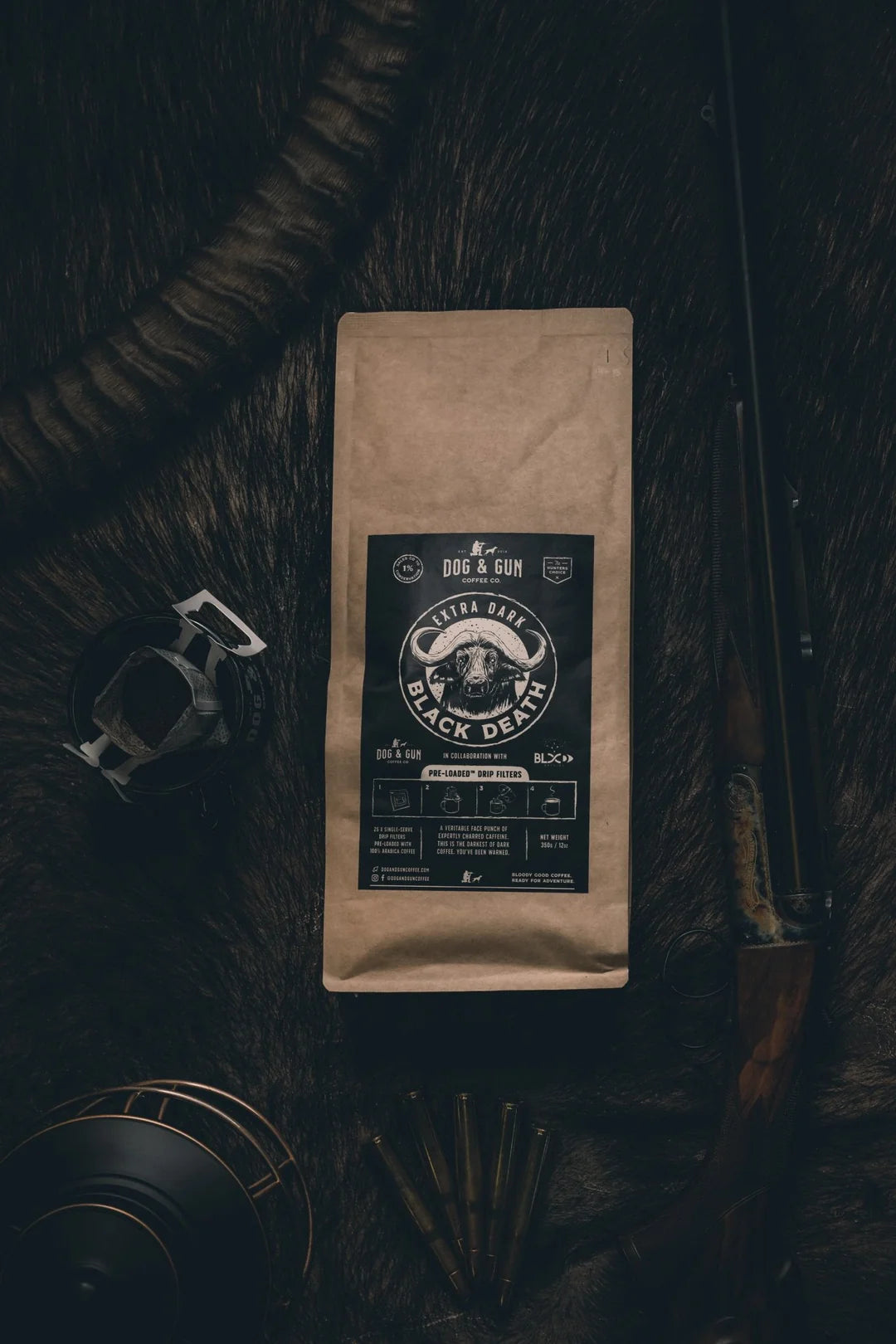 Dog & Gun Whole Beans 500g Black Death