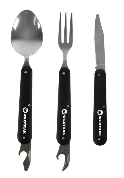 Wildtrak 3 Piece Foldable Cutlery Set with Pouch