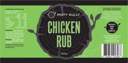 MIsty Gully Chicken Rub 290g - Fraser Coast Outdoors