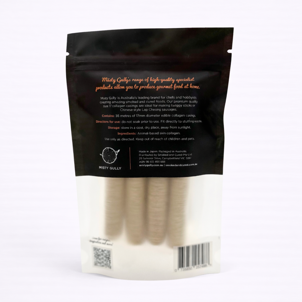 Misty Gully Collagen Casings - Size 17mm (36m) - Fraser Coast Outdoors