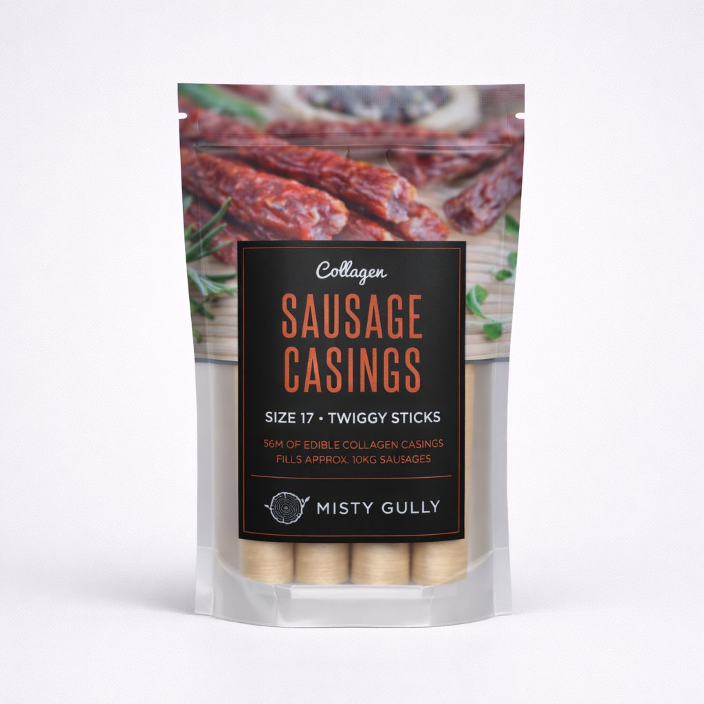 Misty Gully Collagen Casings - Size 17mm (36m) - Fraser Coast Outdoors
