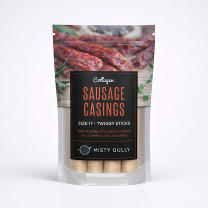 Misty Gully Collagen Casings - Size 17mm (36m) - Fraser Coast Outdoors