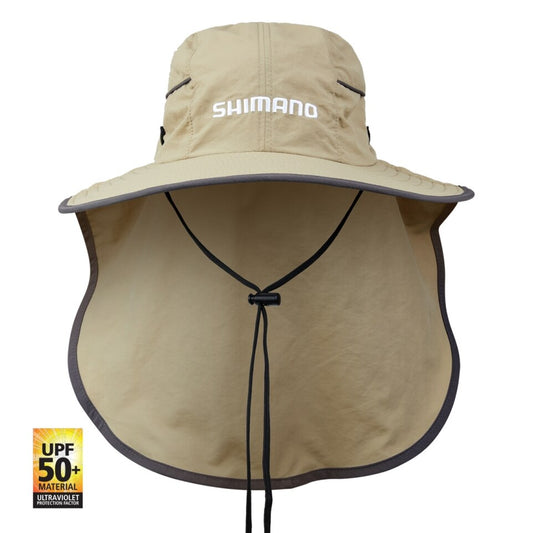 SHIMANO UNISEX TECHNICAL OUTDOOR HAT UPF50+ - KHAKI - Fraser Coast Outdoors