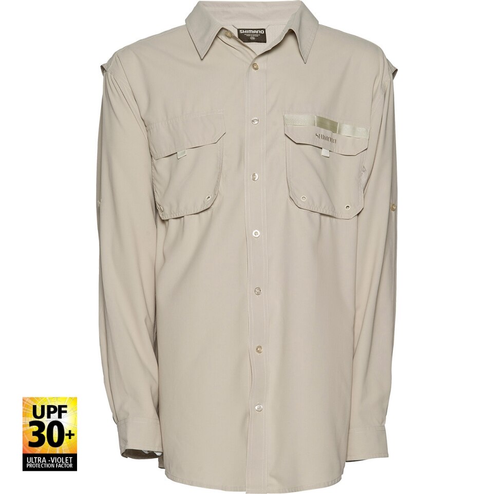 Shimano Vented Shirt Oatmeal Mens - Fraser Coast Outdoors