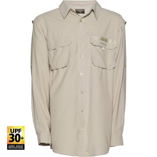 Shimano Vented Shirt Oatmeal Mens - Fraser Coast Outdoors
