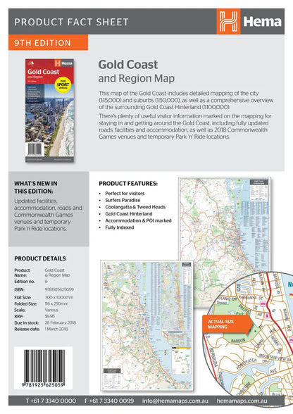 Gold Coast And Region Map Hema - Fraser Coast Outdoors