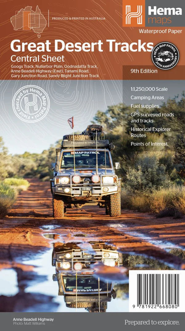 Great Desert Tracks Central Sheet Map - Fraser Coast Outdoors
