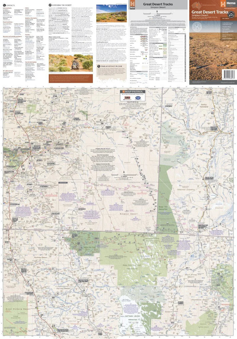 Great Desert Tracks Simpson Desert Map - Fraser Coast Outdoors