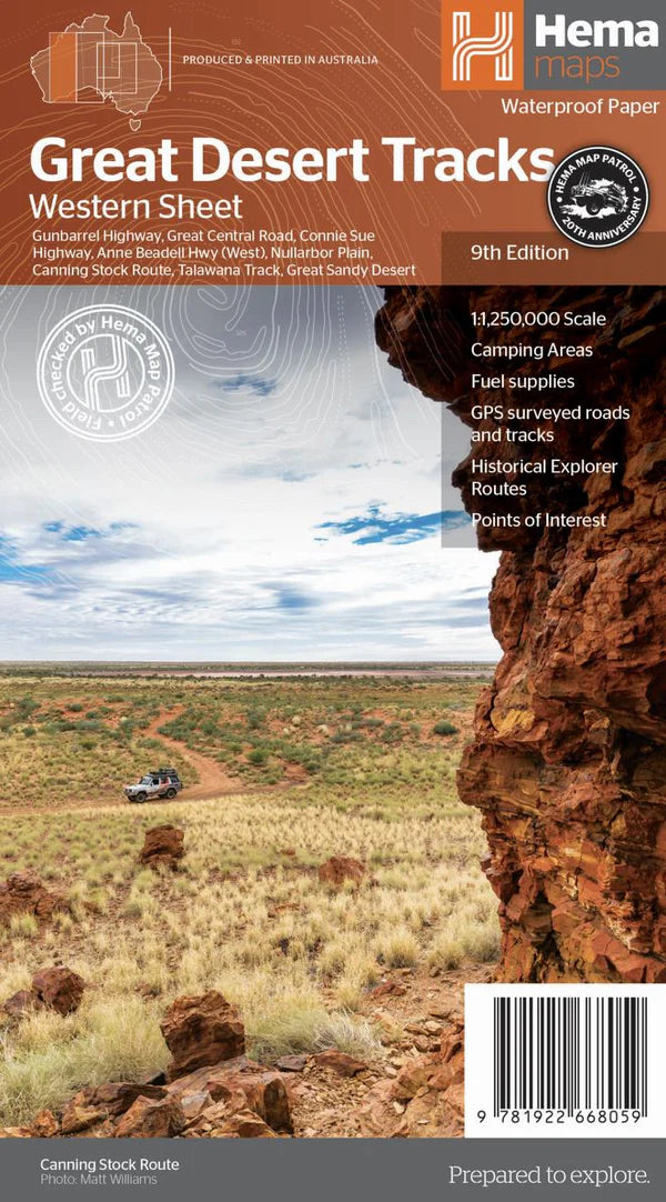 Great Desert Tracks Western Sheet Map - Fraser Coast Outdoors
