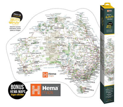 Hema Sticker Map 440x370mm - Fraser Coast Outdoors