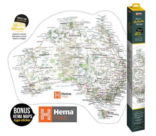 Hema Sticker Map 440x370mm - Fraser Coast Outdoors