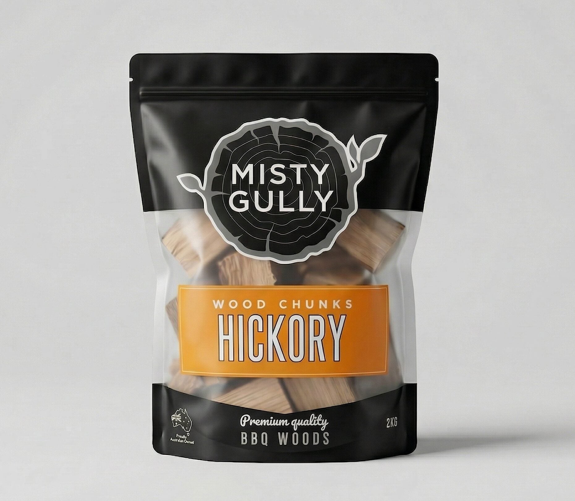 Misty Gully Wood Chunks 2kg Hickory - Fraser Coast Outdoors