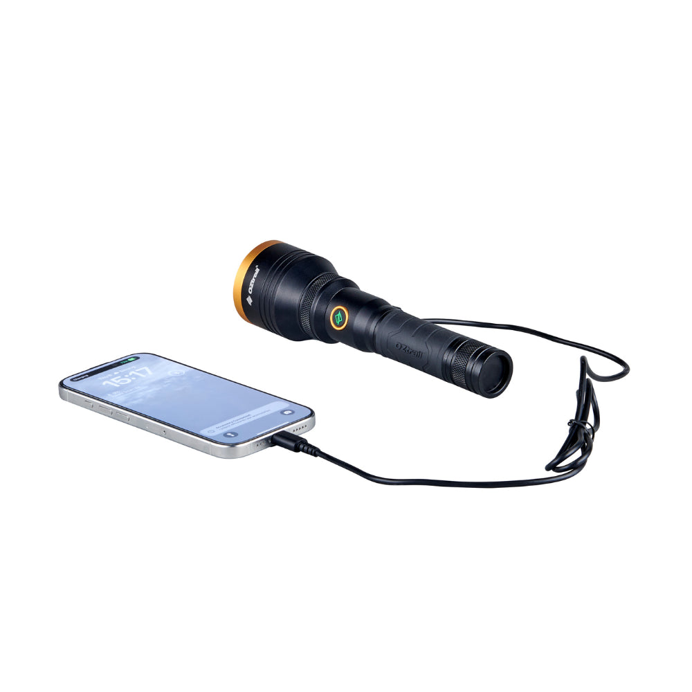 Oztrail 1000m Lumos LongBeam Flashlight - Fraser Coast Outdoors